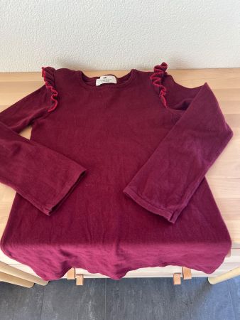 Mädchen Strickkleid H&M Bordeaux Grösse 134/140 neuwertig