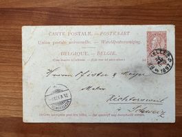 Postkarte 1897  Belgien  Vintage  (G1634)
