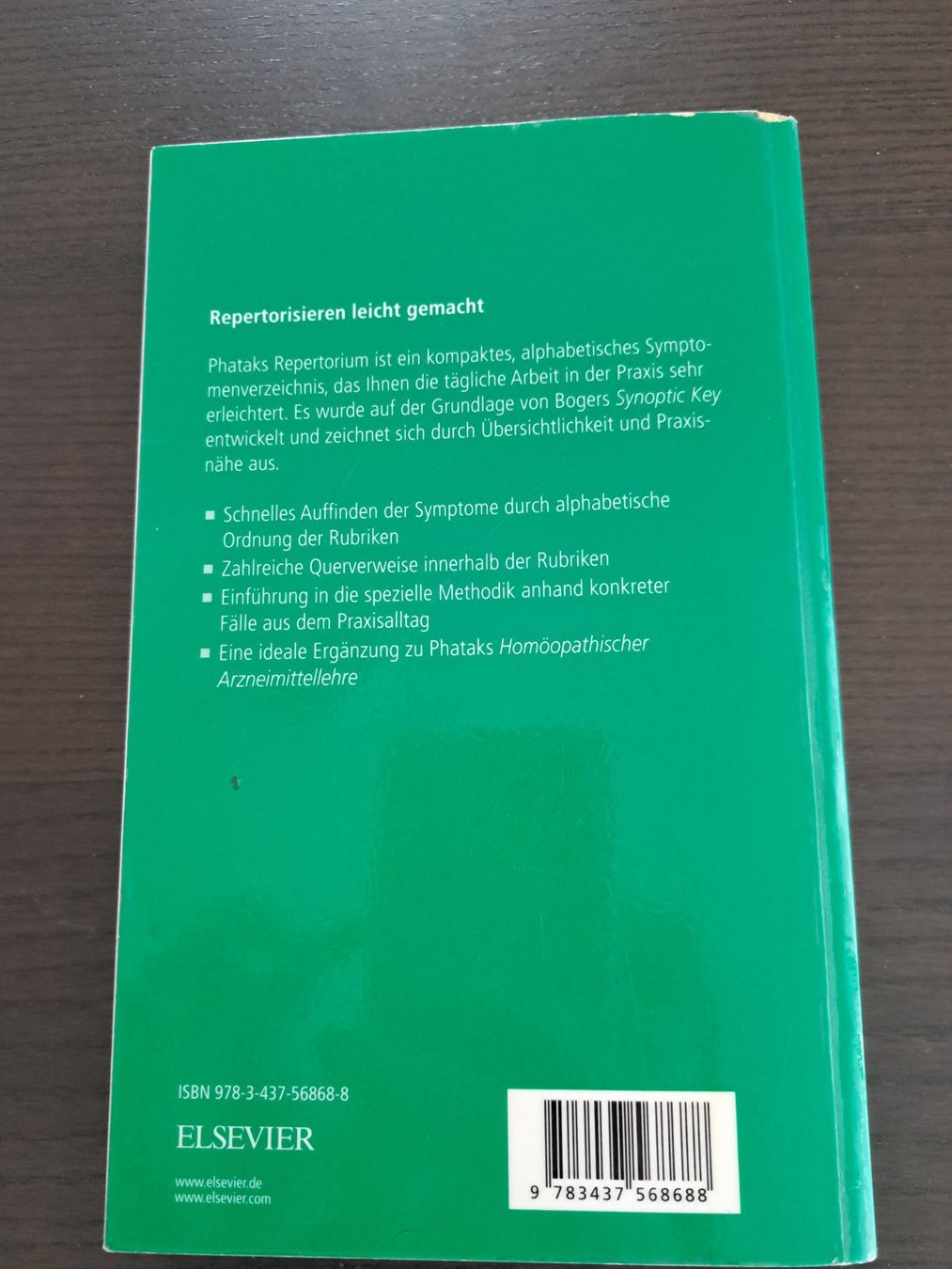 Libri: Homöopathisches Repertorium / S.R. Phatak – Usato da Seelisberg venduto da luna1313 1
