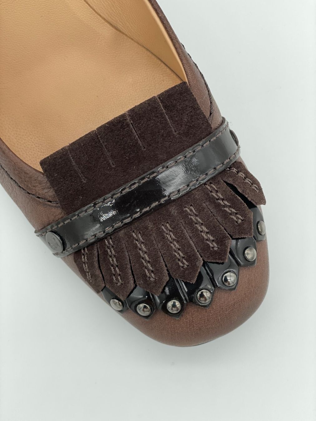 Tod'S Scarpe da donna: Tod's Fringed Studded Pump EU 38 Braun – Usato da Zürich venduto da shoe_shop 6