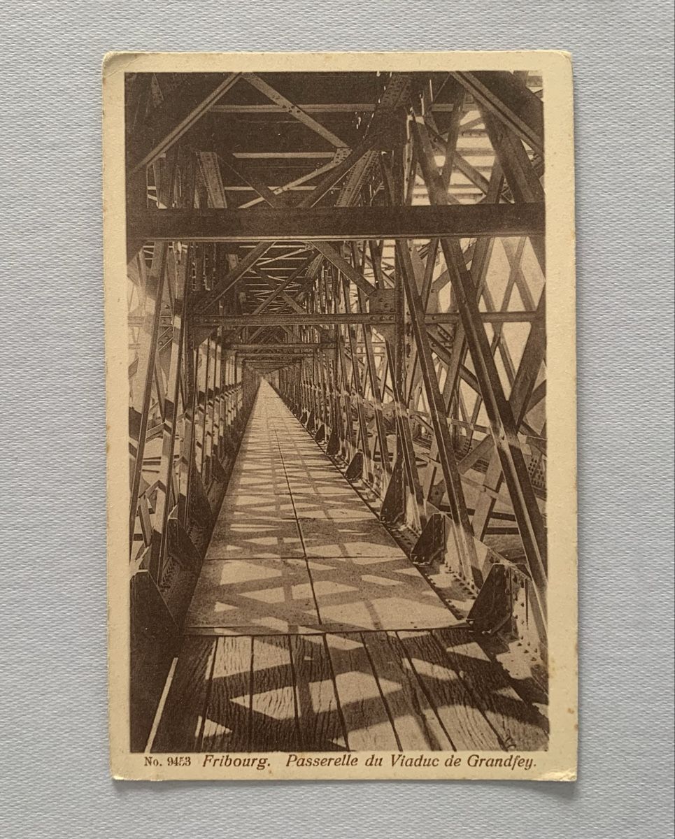 Cartoline postali: Ansichtskarten Schweiz - Grandfey, Fribourg – Usato da Düdingen venduto da polytropon_5 4