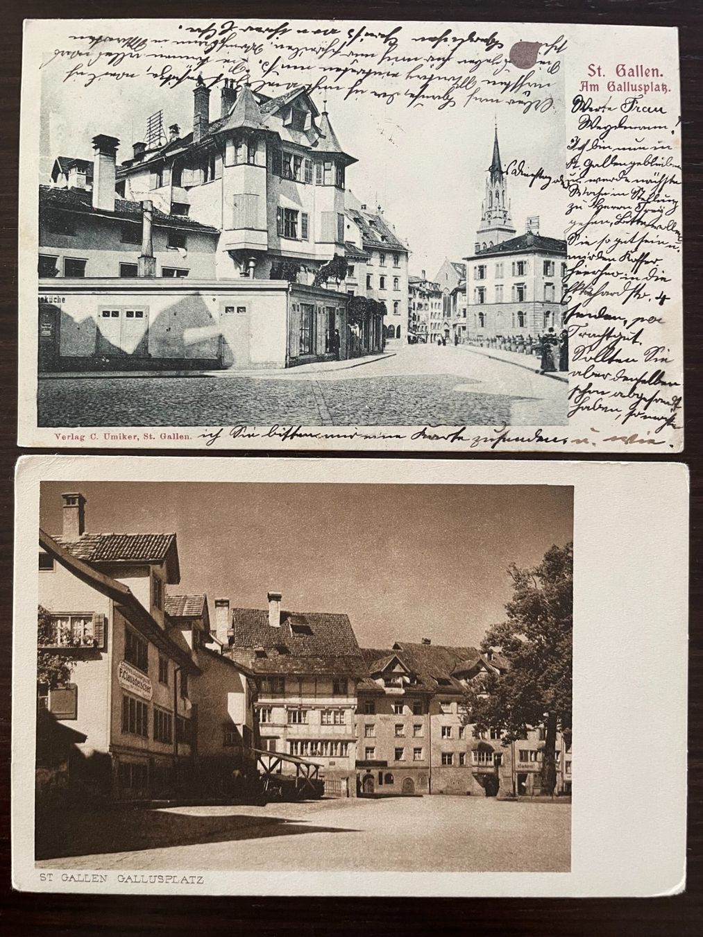 Cartes postales: ST. GALLEN Gallusplatz, 2 Ansichtskarten – D'occasion à Wald ZH par TLILEF
