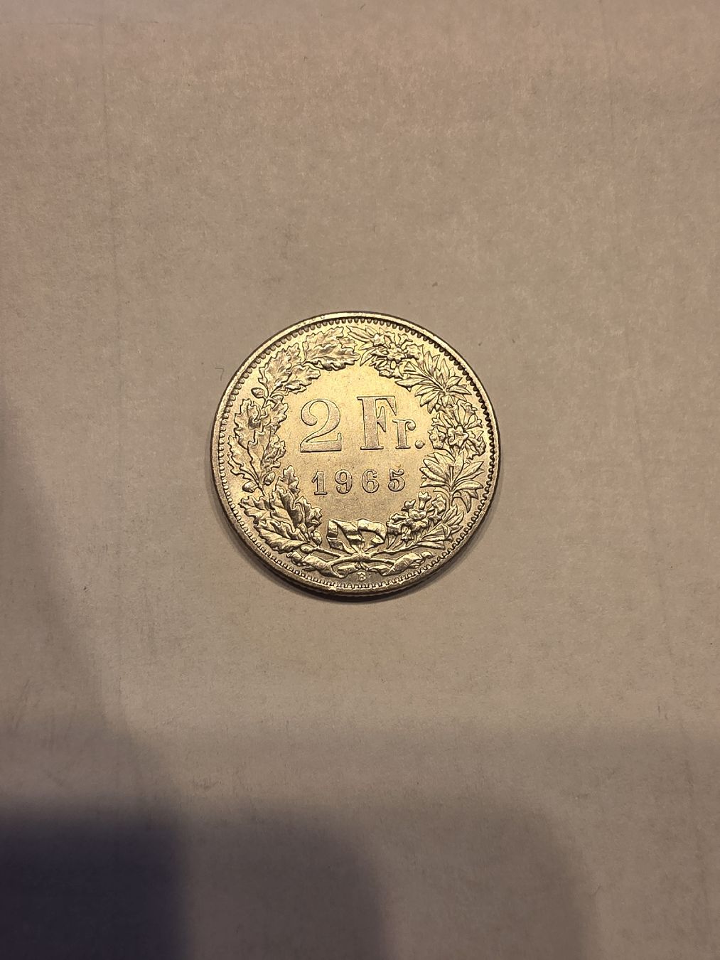 Toutes les monnaies: pièce argent 2chf 1965 – Neuf (Voir description) à Fribourg par yan_z5fr