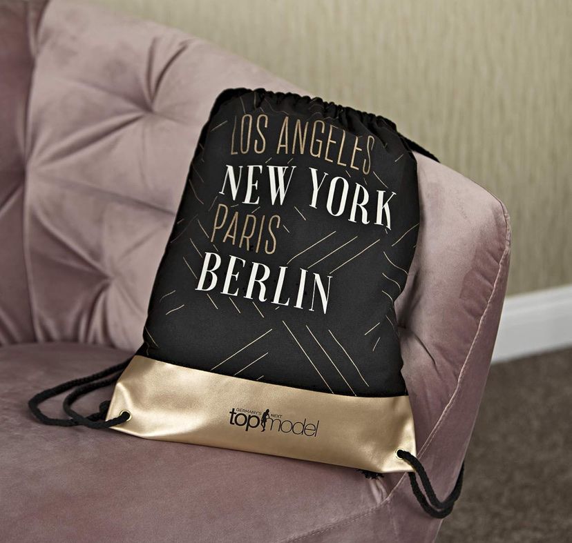 Borse da donna: GNTM Topmodel Turnbeutel schwarz gold – Nuovo e nell'imballaggio originale da Effingen venduto da Daizyy 3