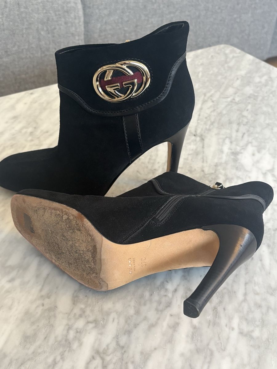 Gucci Scarpe da donna: Bottines Gucci Cuir/Daim talons 8cm – Usato da Genève venduto da EllaMaillart 4