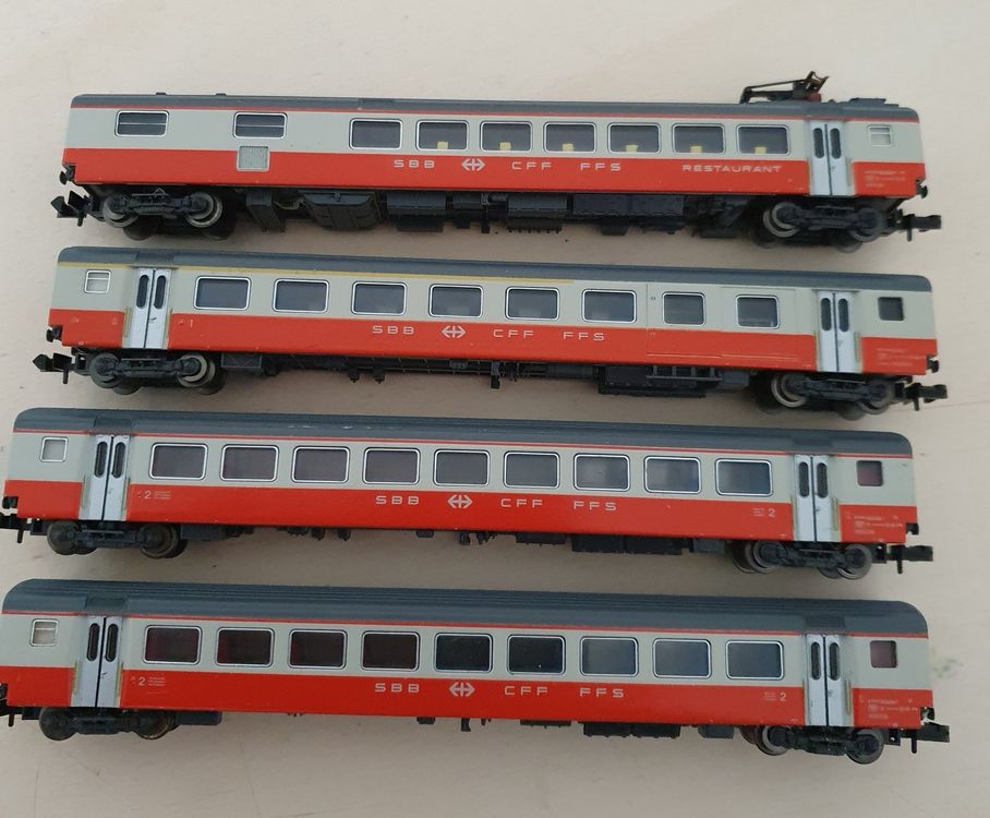 MiniTrix 18295 – Lot De 3 Voitures Voyageurs N 2846 DB, échelle N, Version 1973