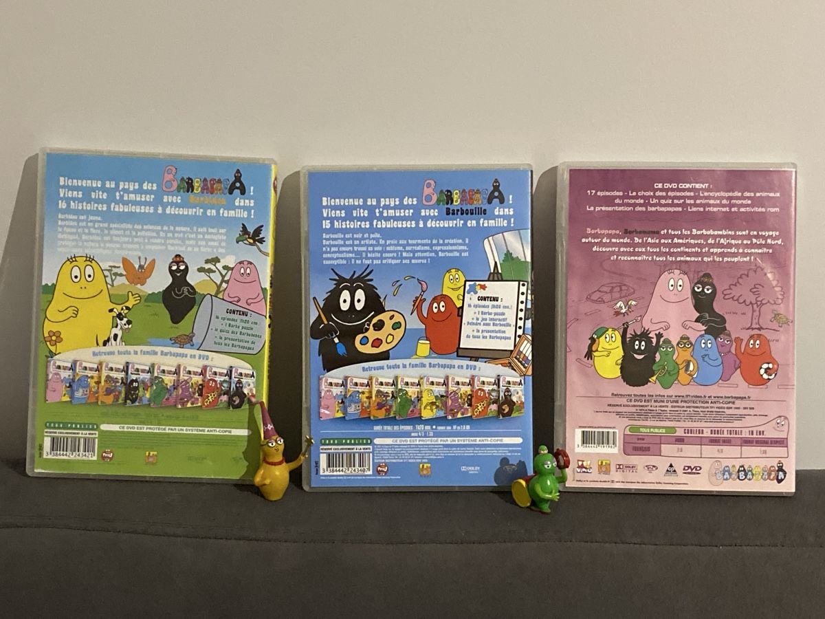 Tutti i DVDs: Lot de 3 DVD Barbapapa + figurines – Usato da Fribourg venduto da Ldan 6