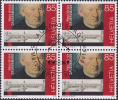 2009, Nr.1305 (Hans Ulrich) Viererblock mit Ersttags-Stempel