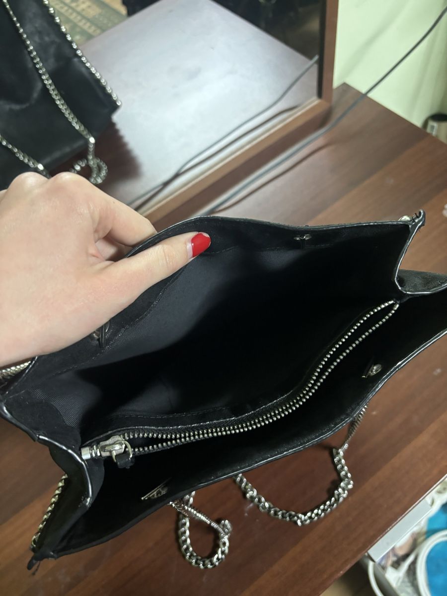 Zara Taschen für Damen: Zara Stylish Black Studded Shoulder Bag With Chain – Neu (gemäss Beschreibung) aus Genève von Bella_909 1