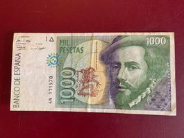 ESPAGNE - Mil Pesetas 12 Octubre 1992 - Hernan CORTES