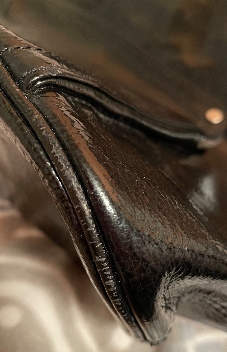 Longchamp Borse da donna: Sac Longchamp cuir verni noir – Usato da Vernayaz venduto da Veron1 8
