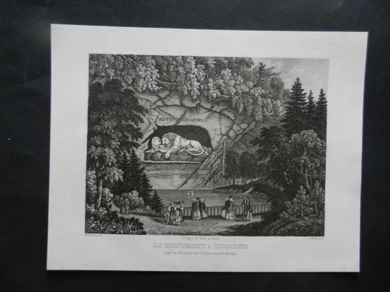 Gravures: Luzern Löwendenkmal – D'occasion à Risch par Rischli15