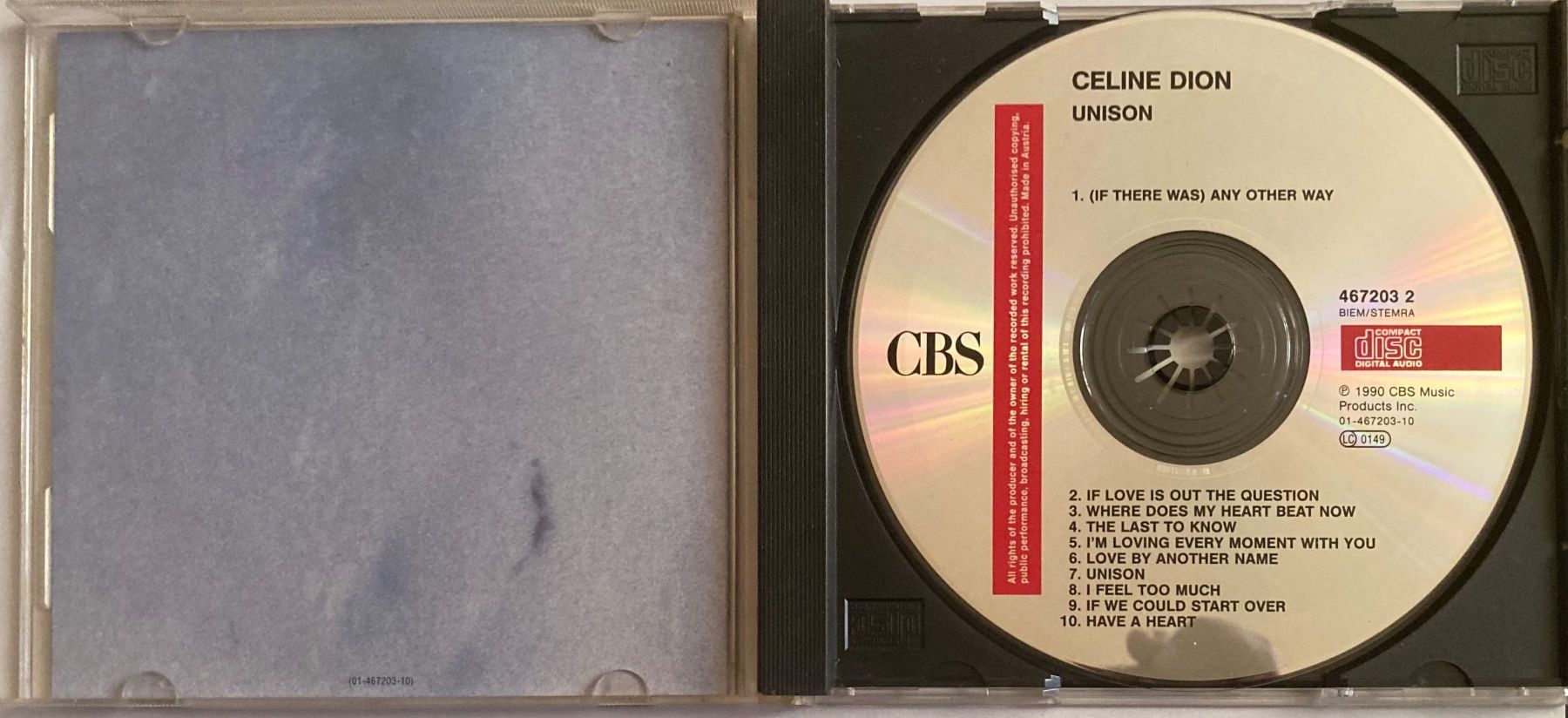 CD: CÉLINE DION - UNISON – Usato da Poliez-Pittet venduto da Newtown-Records 2