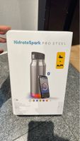 HydrateSpark Pro Steel - smarte Trinkflasche, NEU - Neu!