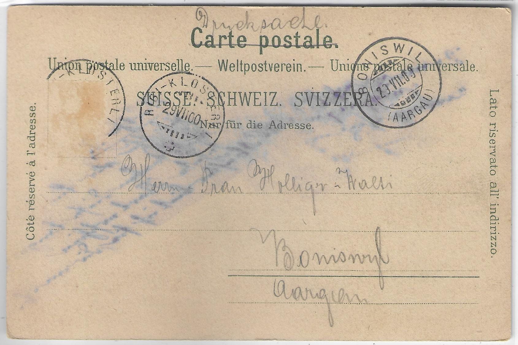 Cartoline postali: Rigi-Kulm im Mondschein - Litho – Usato da Ettingen venduto da Kartenplanet 1