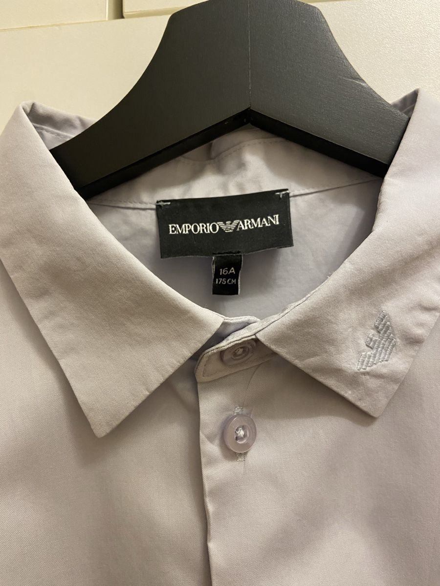 Armani Camicie, T-shirt & Polo: Emporio Armani Hemd hellgrau 16 Jahre – Nuovo (secondo la descrizione) da Dübendorf venduto da Sebashop 1