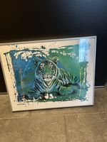 Gemälde Tiger Abstrakt Grösse ca. 50x40cm guter Zustand