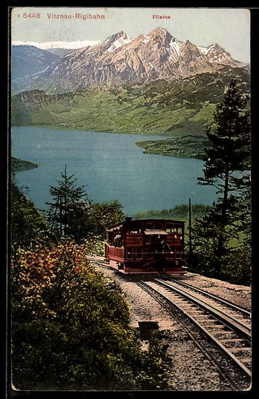 Cartoline postali: AK Vitznau-Rigibahn, Pilatus – Usato da Berlin venduto da bartko-reher