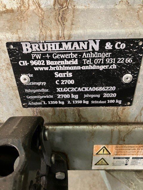 Saris Anhänger: Anhänger Saris C2700 – Gebraucht aus Bazenheid von inf_8kdv 1