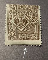 Italien 1901 briefmarke abart dezentriert