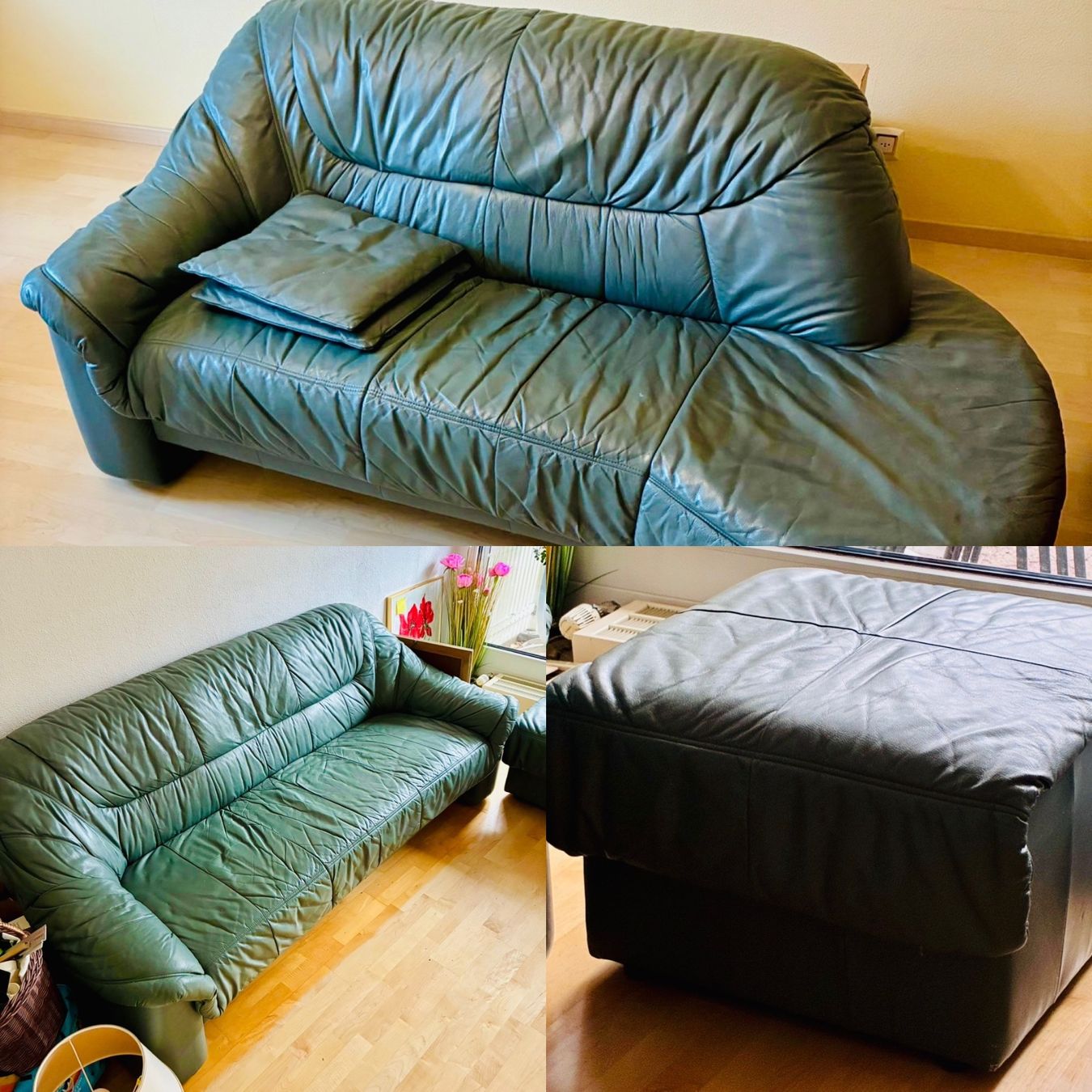 Echtleder Sofa 3 2 1