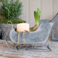 Chic Antique Schlitten zur Dekoration, Höhe 16 cm