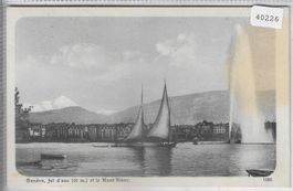 Geneve - Jet d'eau et le Mont-Blanc - Segelboot