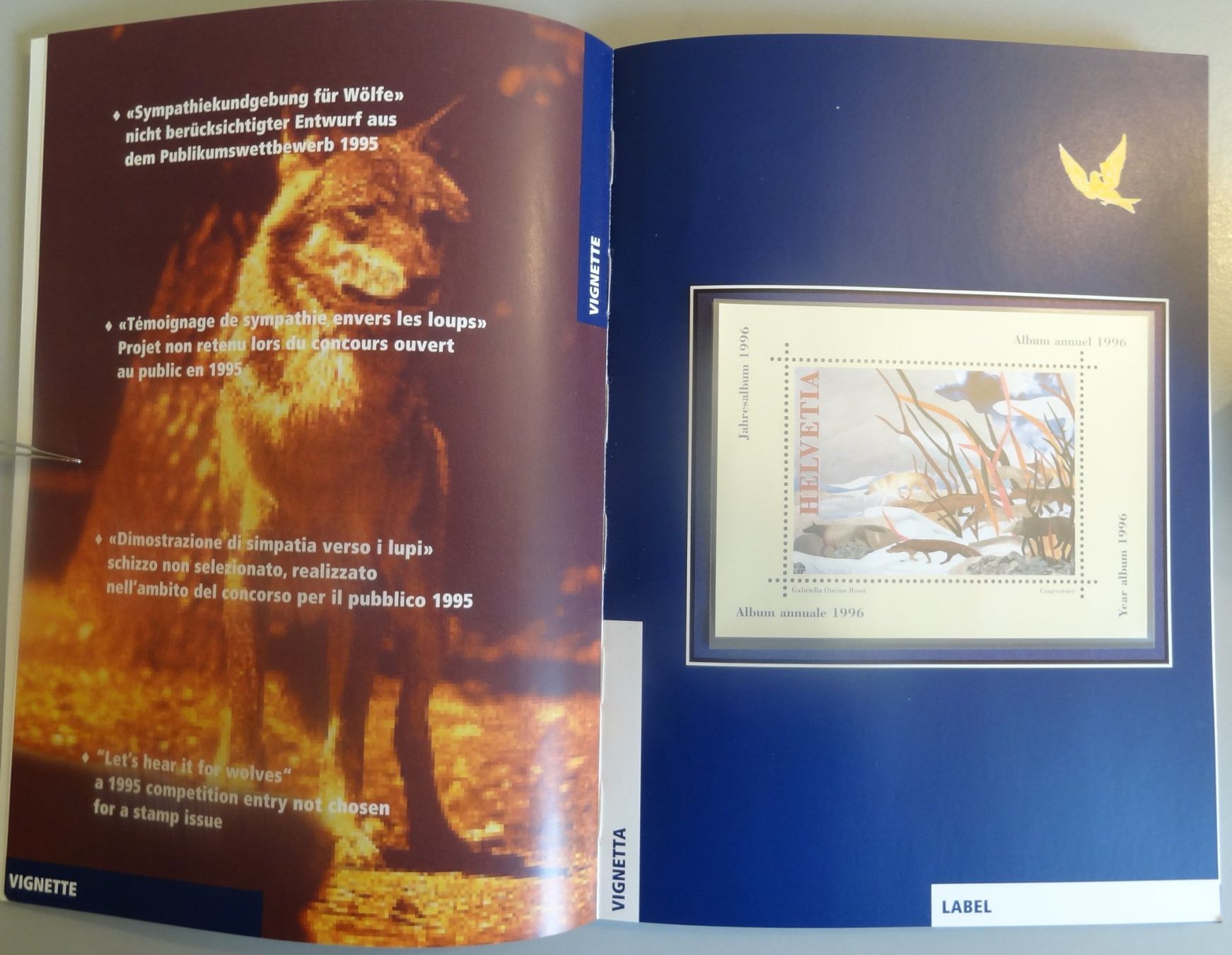 Alle Briefmarken: Jahrbuch Schweizer Briefmarken 1996 der Post, gestempelt – Gebraucht aus Gränichen von Teufenthaler 2
