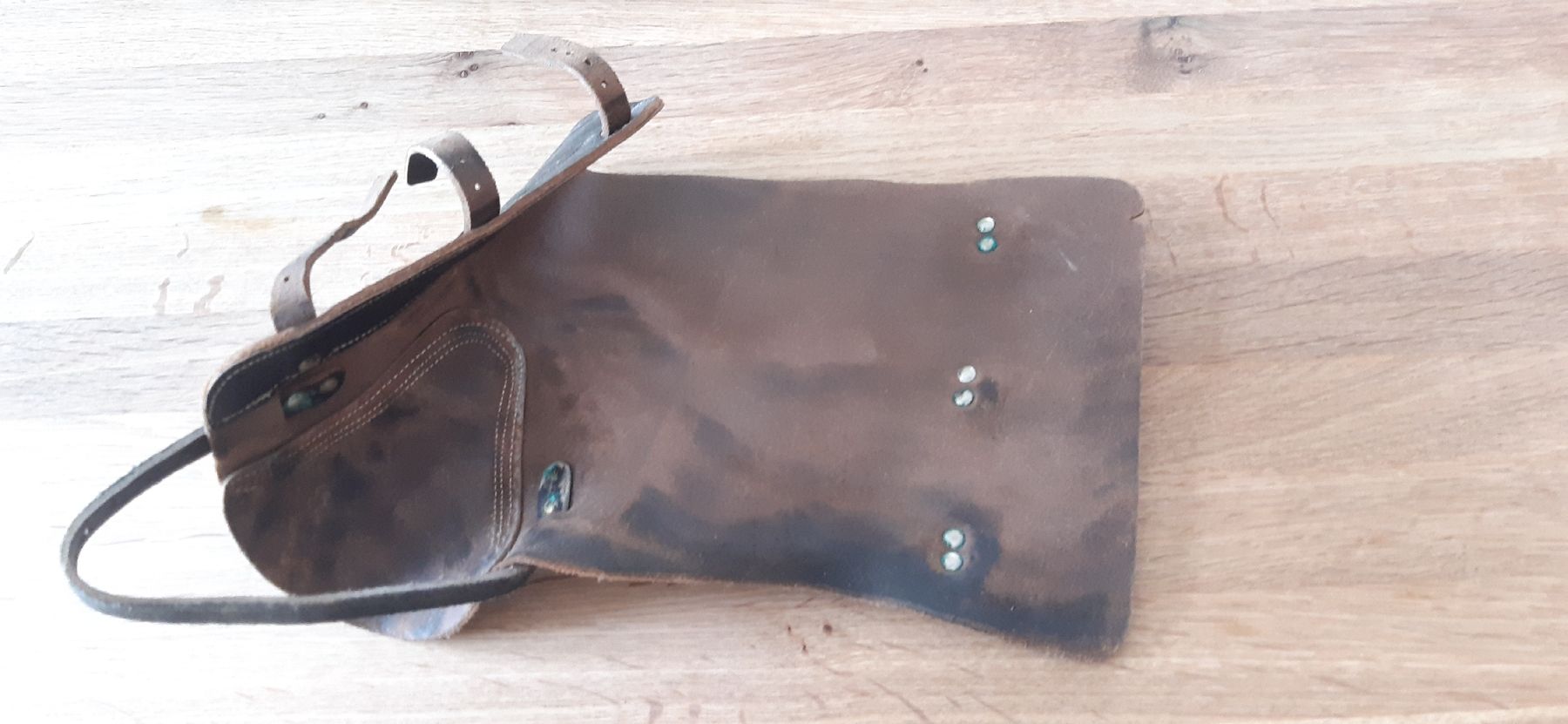 Schweizer Armee Stinchiere & Fasciature: Leder - Gamaschen – Usato da Unterlangenegg venduto da Estrella8 1
