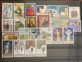 Liechtenstein 1986 Jahrgang postfrisch vollständig