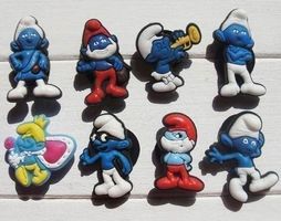 Smurf Schtroumpf: 8 shoecharms jibbitz