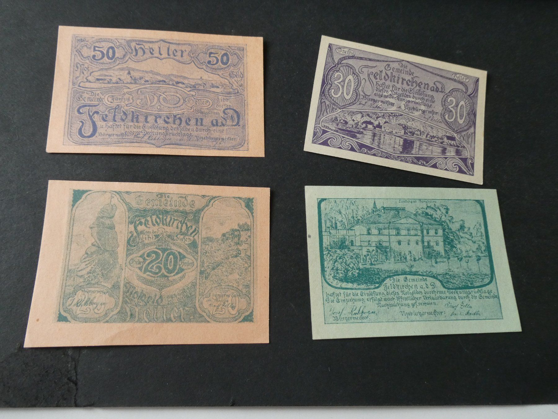 Banknoten: Oesterreich, Feldkirchen - Notgeldscheine – Gebraucht aus Hinterforst von Rohusri