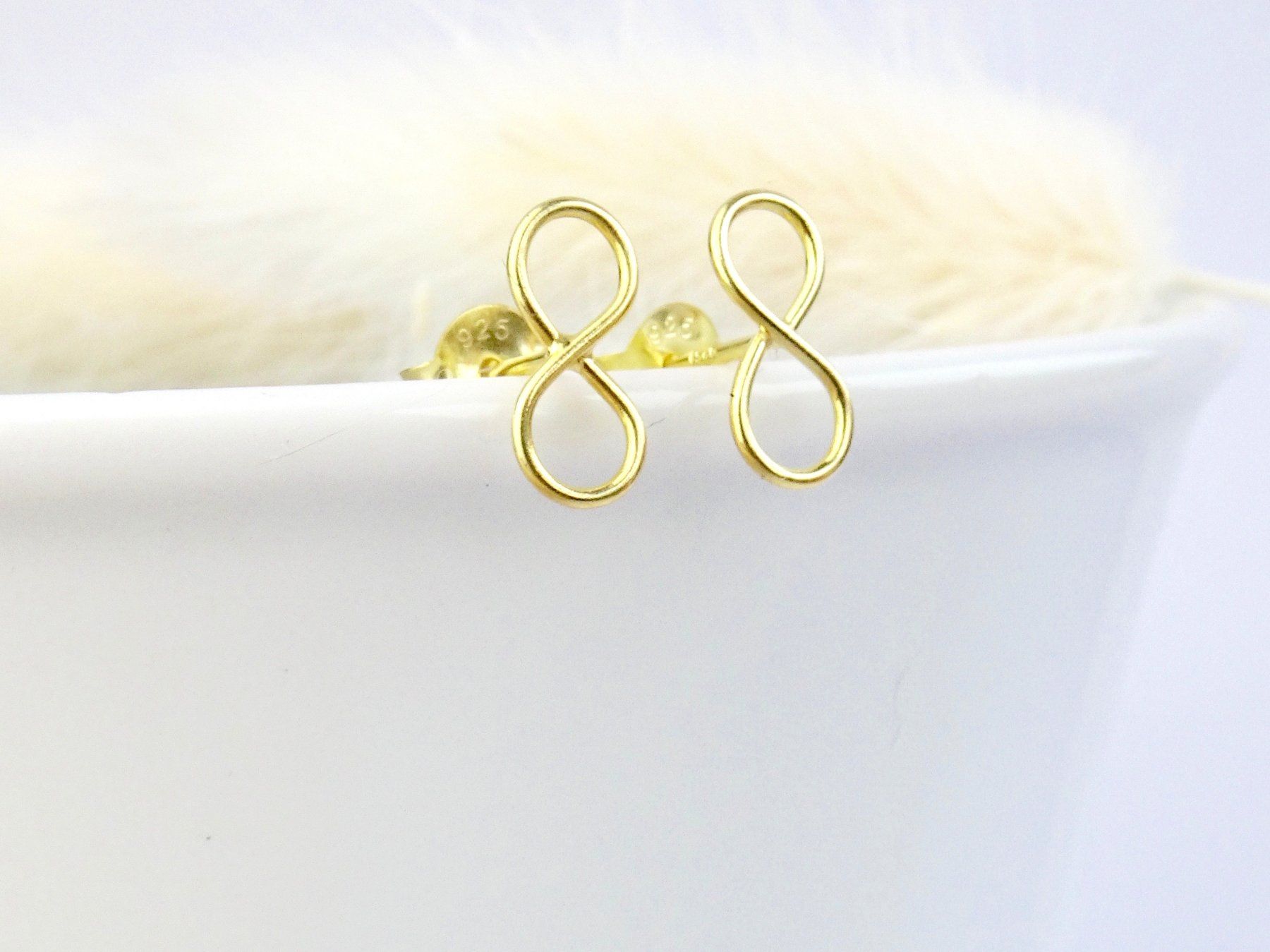 Orecchini pendenti & Orecchini a lobo: Infinity Ohrringe 925 Silber 14k vergoldet – Nuovo e nell'imballaggio originale da Stallikon venduto da Bergli18 5