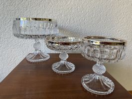 Kristallschalen Vintage 3 Stk Bonboniere