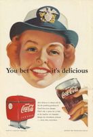 Coca-Cola, Original-Reklameblatt 1952