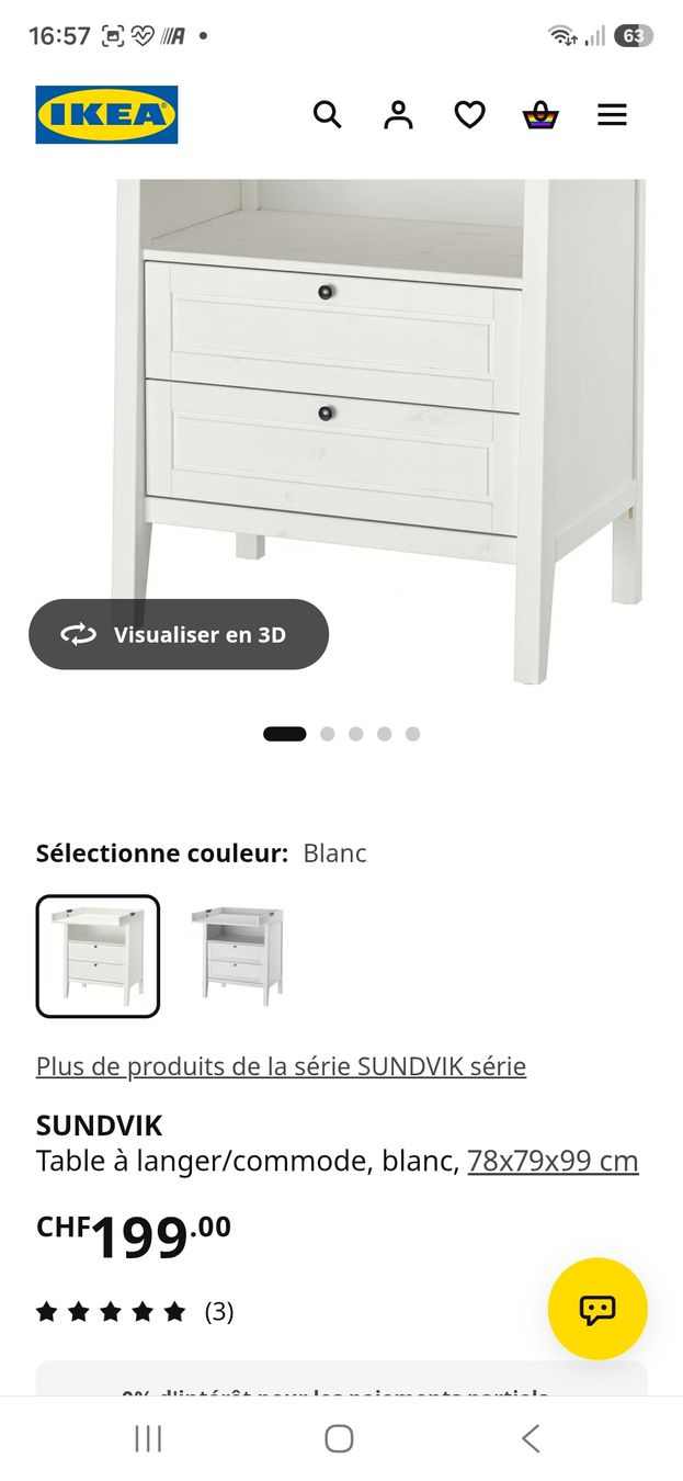Ikea Fasciatoi & Accessori: table à langer – Nuovo (secondo la descrizione) da Brügg BE venduto da Angel2300 1