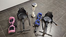 3 Hoverboards mit 2 Karts diverse Farben gebraucht