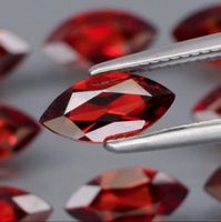 🚨 Ab 1 Fr. Vrai 0.63 Karat Natur Granat Rot aus Mosambik