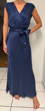 Max & Moi Seidenkleid, marineblau  neu. Grösse 36
