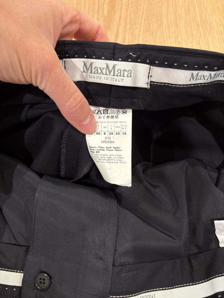 Max Mara Pantaloni: Max Mara blue wool trousers  – Nuovo (secondo la descrizione) da St. Gallen venduto da ott_f827 2