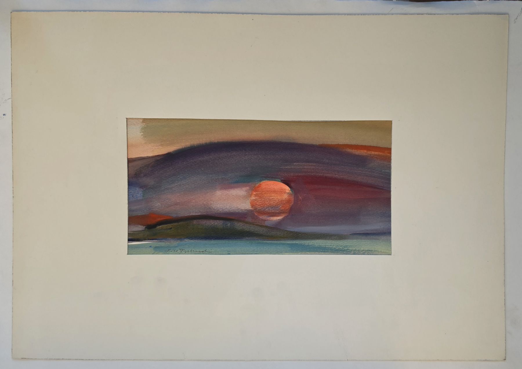 Dipinti: Lill Tschudi Original handsigniert, 1966, Dim.: 33x22cm – Usato da Emmenbrücke venduto da Kunstankaufverkauf