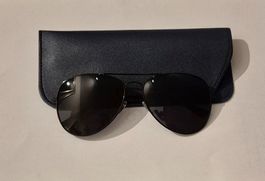 Coole Pilotenbrille mit Etui Sonnenbrille Neu