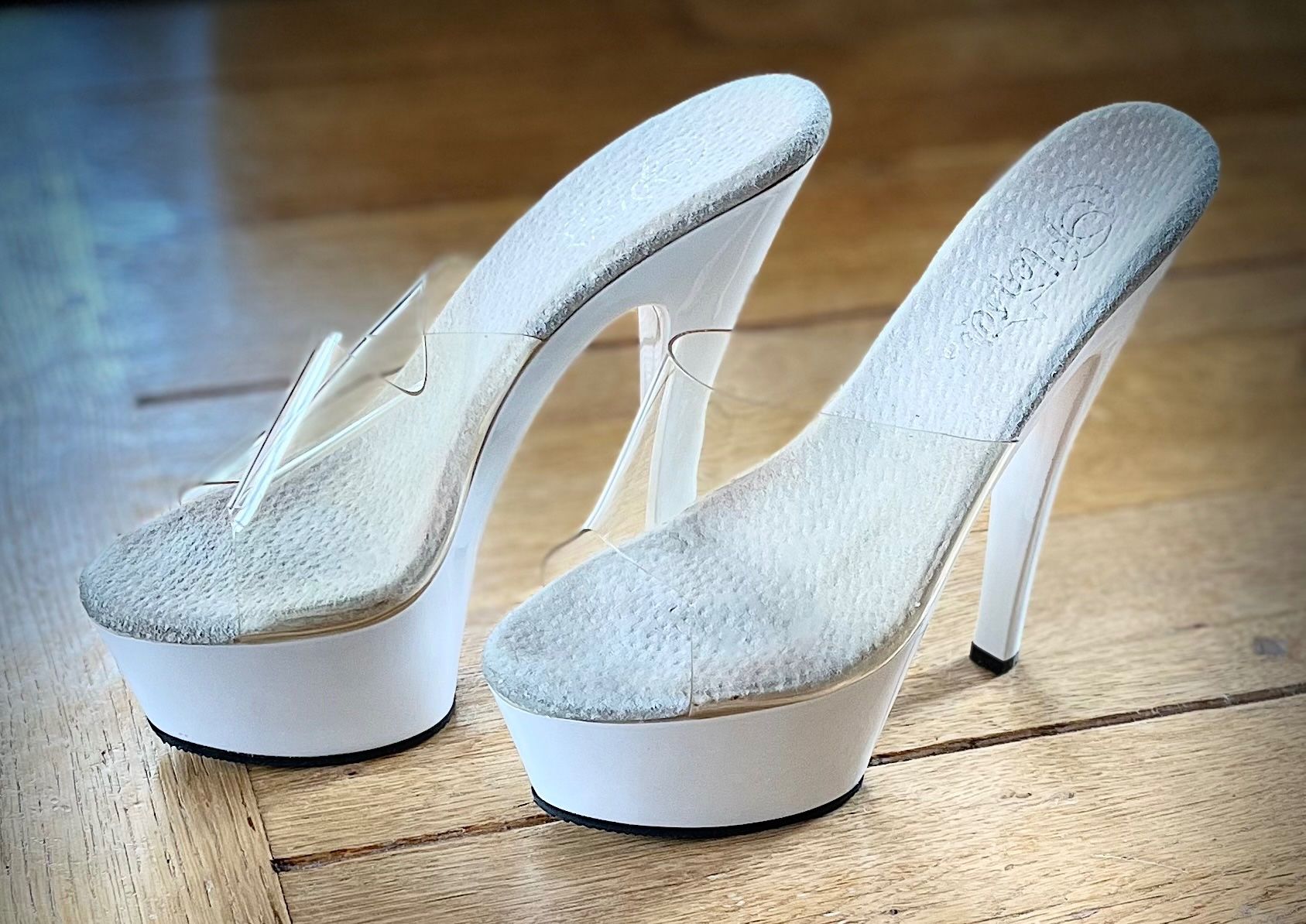 Scarpe da donna: Weisse High Heels, Tanzschuhe, Gr. 36 – Nuovo (secondo la descrizione) da Arbon venduto da KaSaBo 1