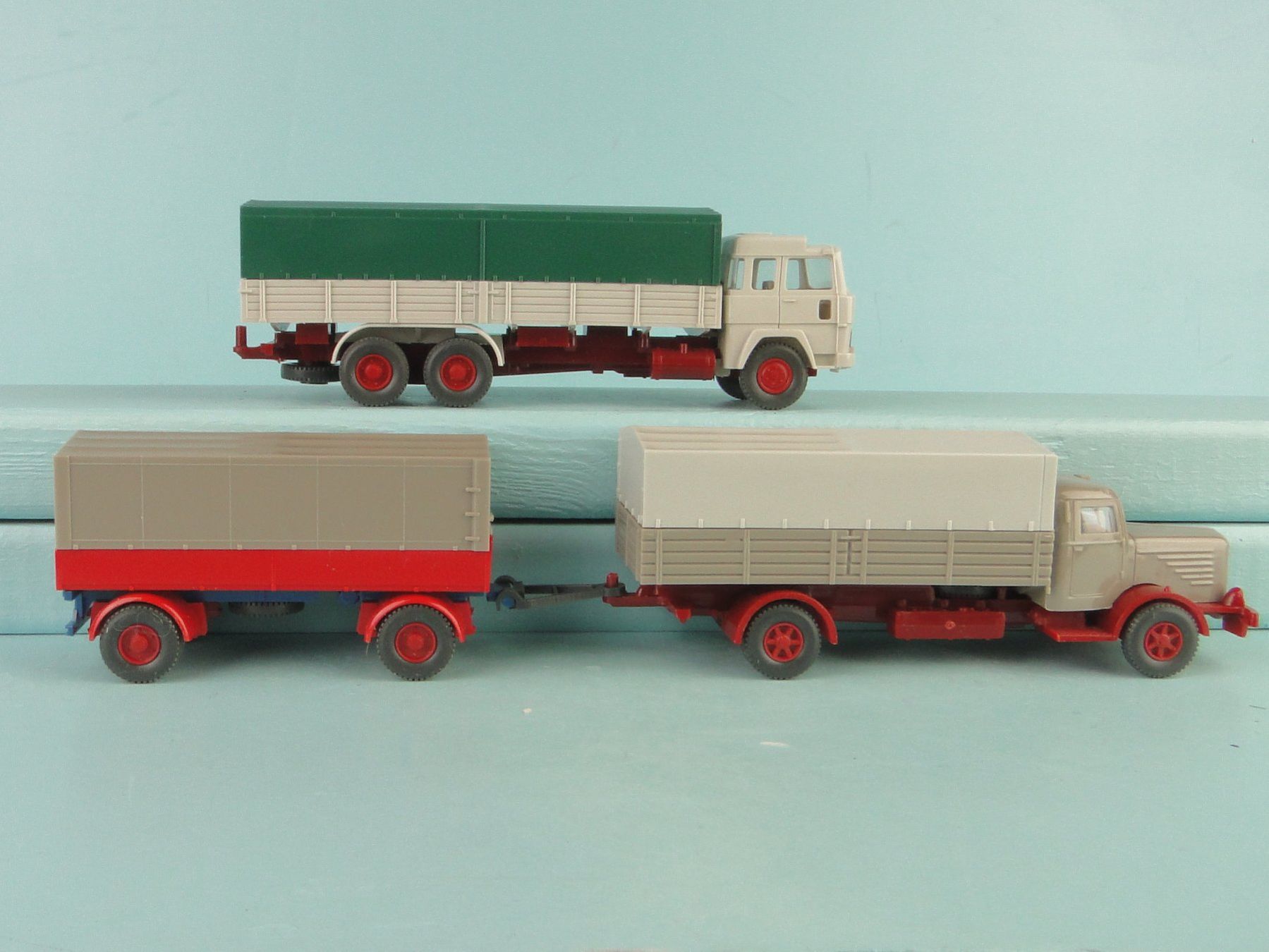 Modellini di ferrovie: Wiking H0 2 Lastwagen – Usato da Bülach venduto da cann11 2