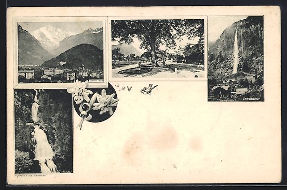 Ansichtskarten: Interlaken, Ortsansicht, Staubbach-Wasse – Gebraucht aus Berlin von bartko-reher