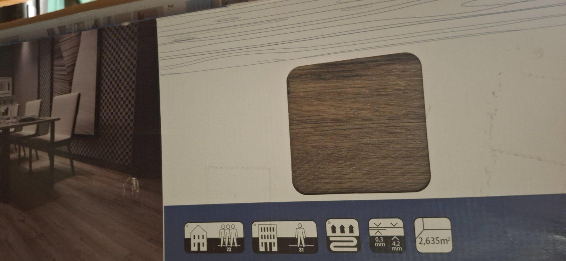 Bodenbeläge: Vinyl Bodenbelag dunkel Eichenoptik – Neu (gemäss Beschreibung) aus Winterthur von H_T 1
