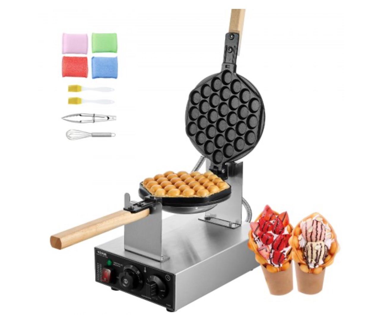 Küchengeräte: Bubble Waffle Maker Eierwaffel 1400W Waffeleisen 50-250°C – Neu und originalverpackt aus Amriswil von JaJa-Express