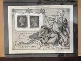 UK QE ll Penny Black Commemorative  Mini Sheet 1990