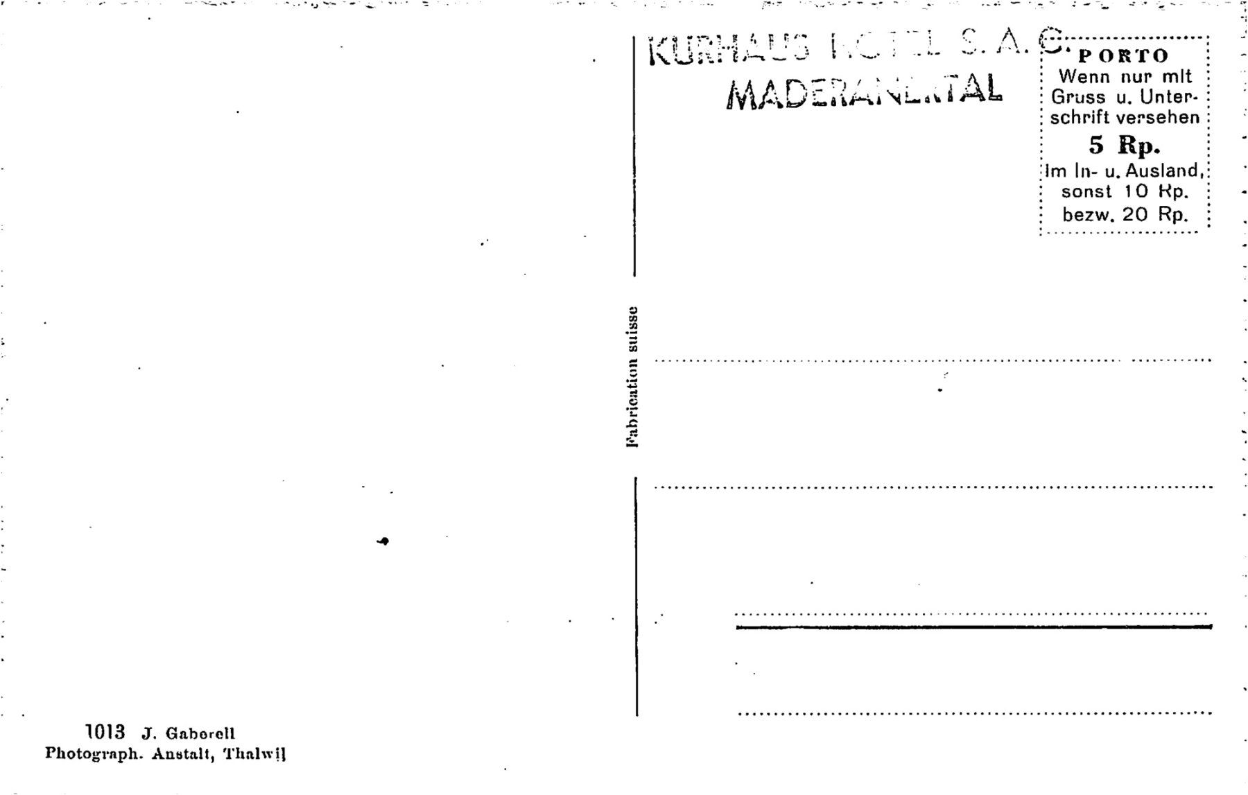 Cartoline postali: Tödi im Firnwind – Usato da Ottikon b.Kemptth. venduto da Neptun1974 1