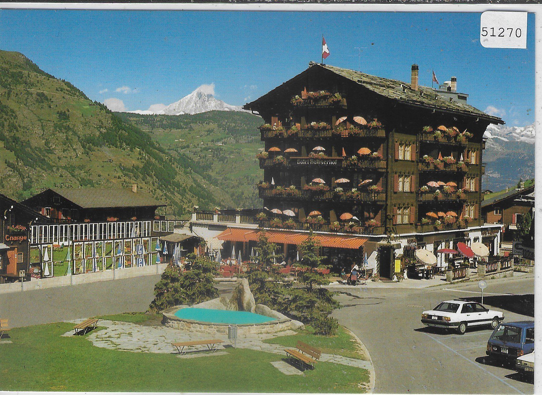 Cartoline postali: Hotel-Restaurant Walliserhof - Grächen – Usato da Ettingen venduto da Kartenplanet